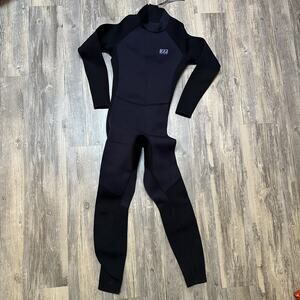 Dark Lightning Full Body Wetsuit XS Neoprene Black Front Zip Surf Dive Swim